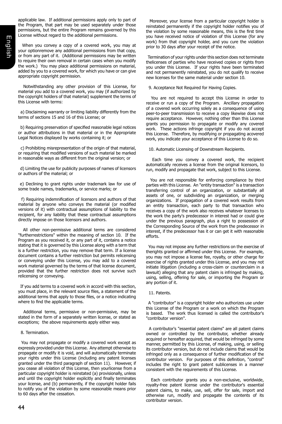 44 english | Toshiba BDX5300 User Manual | Page 44 / 49