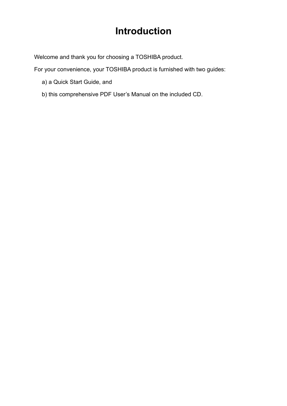 Introduction | Toshiba Camileo S10 User Manual | Page 2 / 47