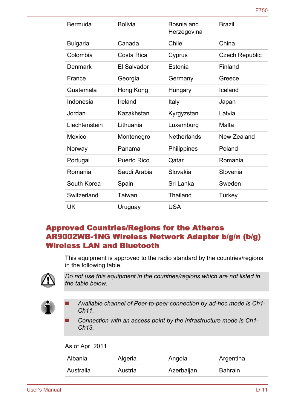 Toshiba Qosmio F750 User Manual | Page 165 / 171