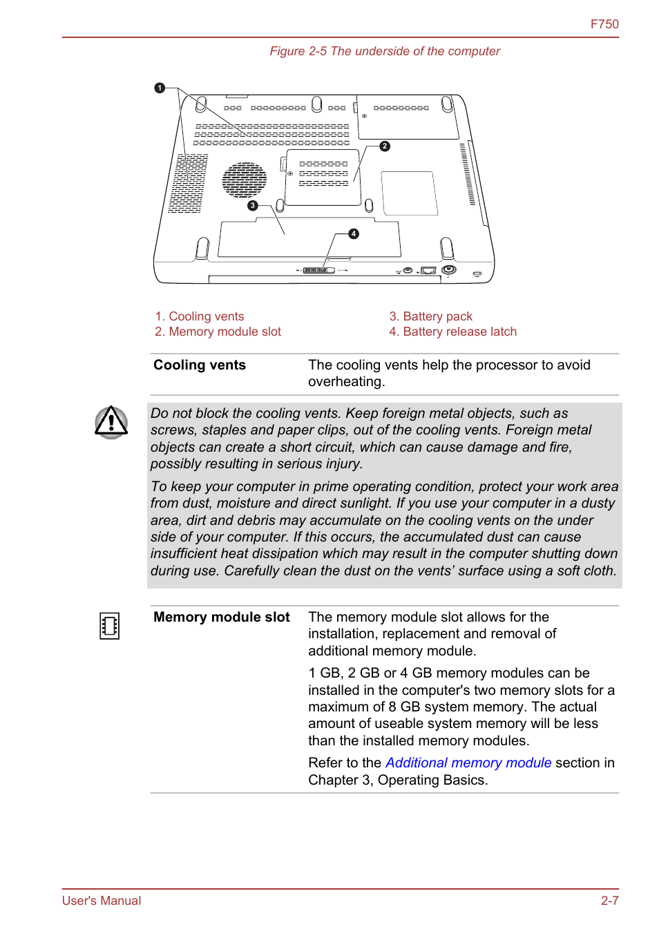 Toshiba Qosmio F750 User Manual | Page 33 / 171