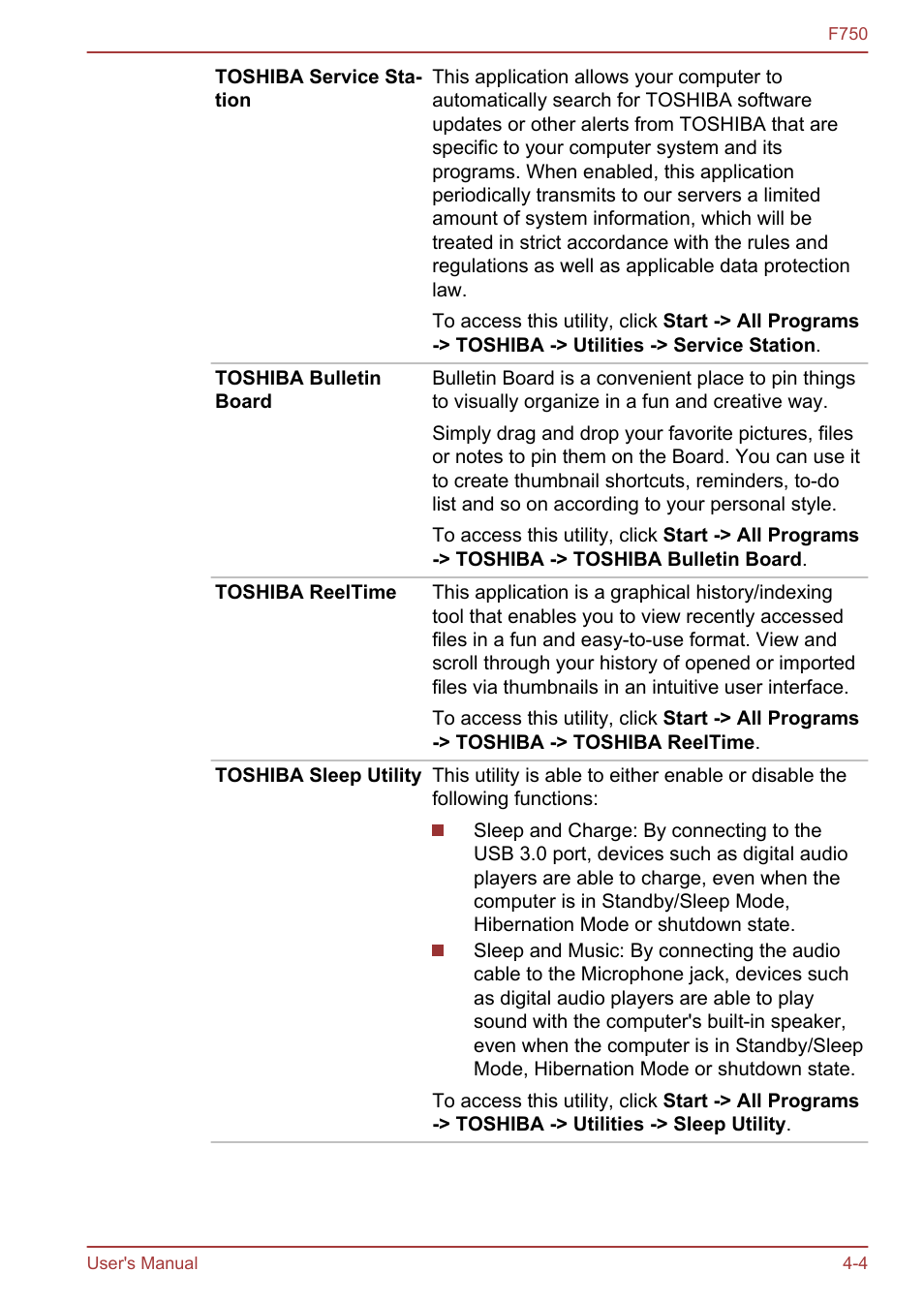 Toshiba Qosmio F750 User Manual | Page 96 / 171