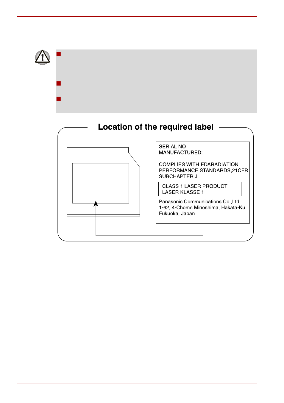 Panasonic communications | Toshiba Tecra S11 User Manual | Page 14 / 230