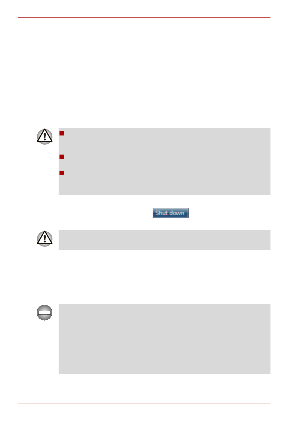 Turning off the power | Toshiba Tecra S11 User Manual | Page 30 / 230