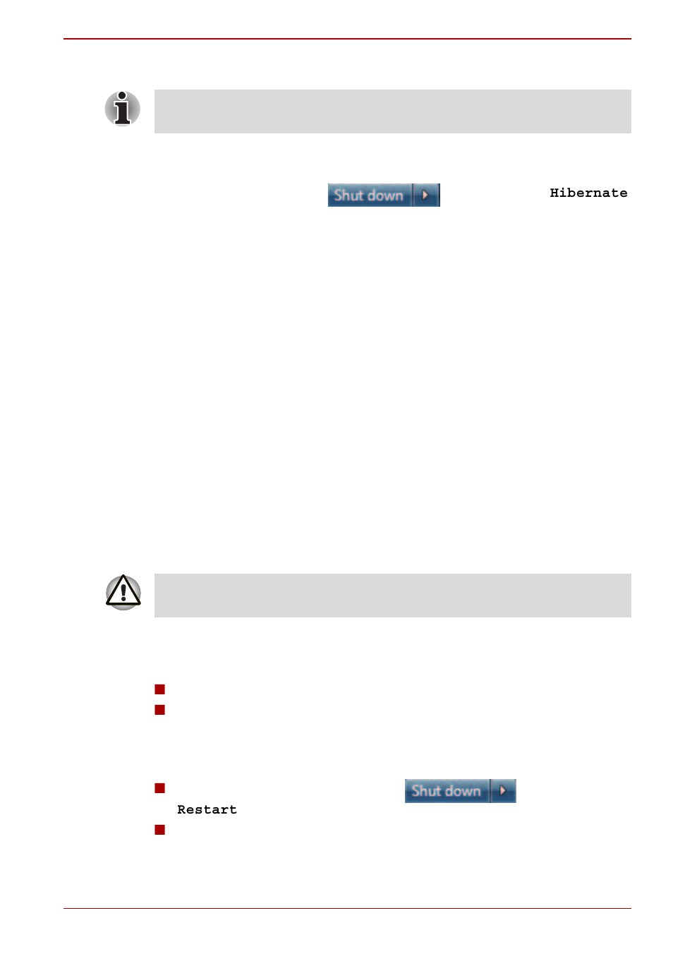 Restarting the computer | Toshiba Tecra S11 User Manual | Page 33 / 230