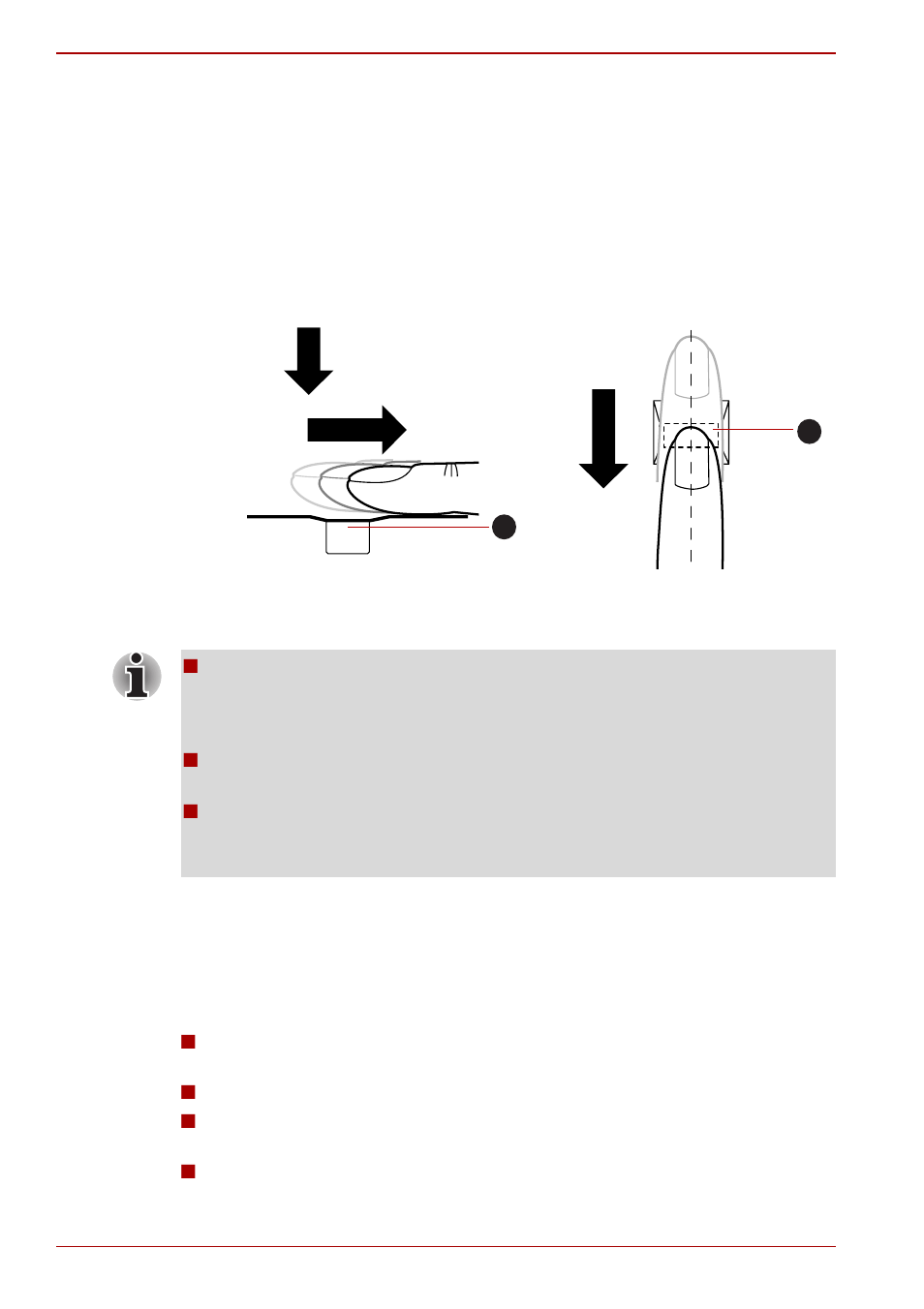 How to swipe your finger | Toshiba Tecra S11 User Manual | Page 96 / 230