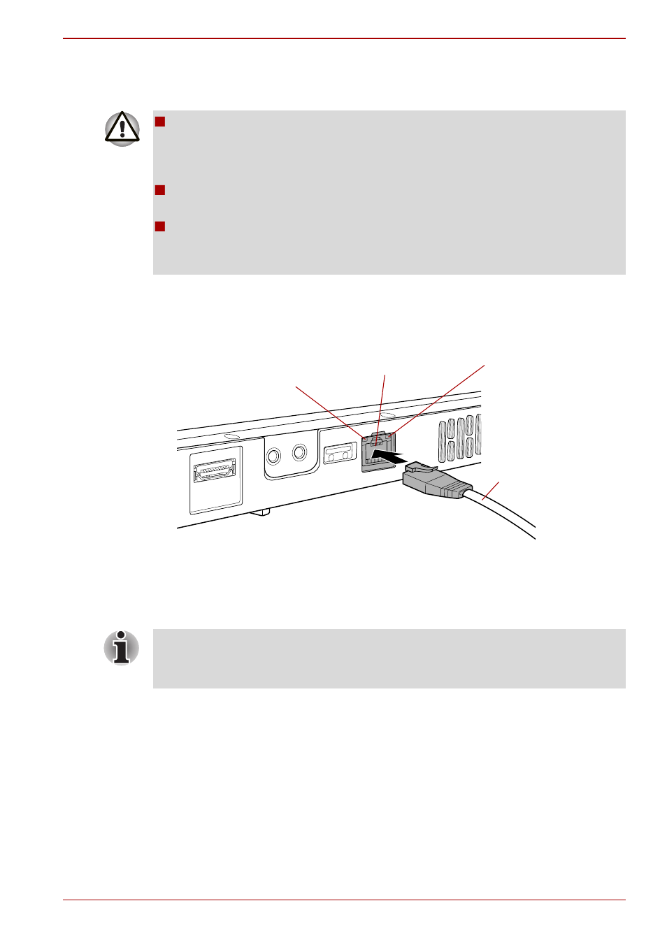 Connecting the lan cable | Toshiba Qosmio G50 User Manual | Page 111 / 250