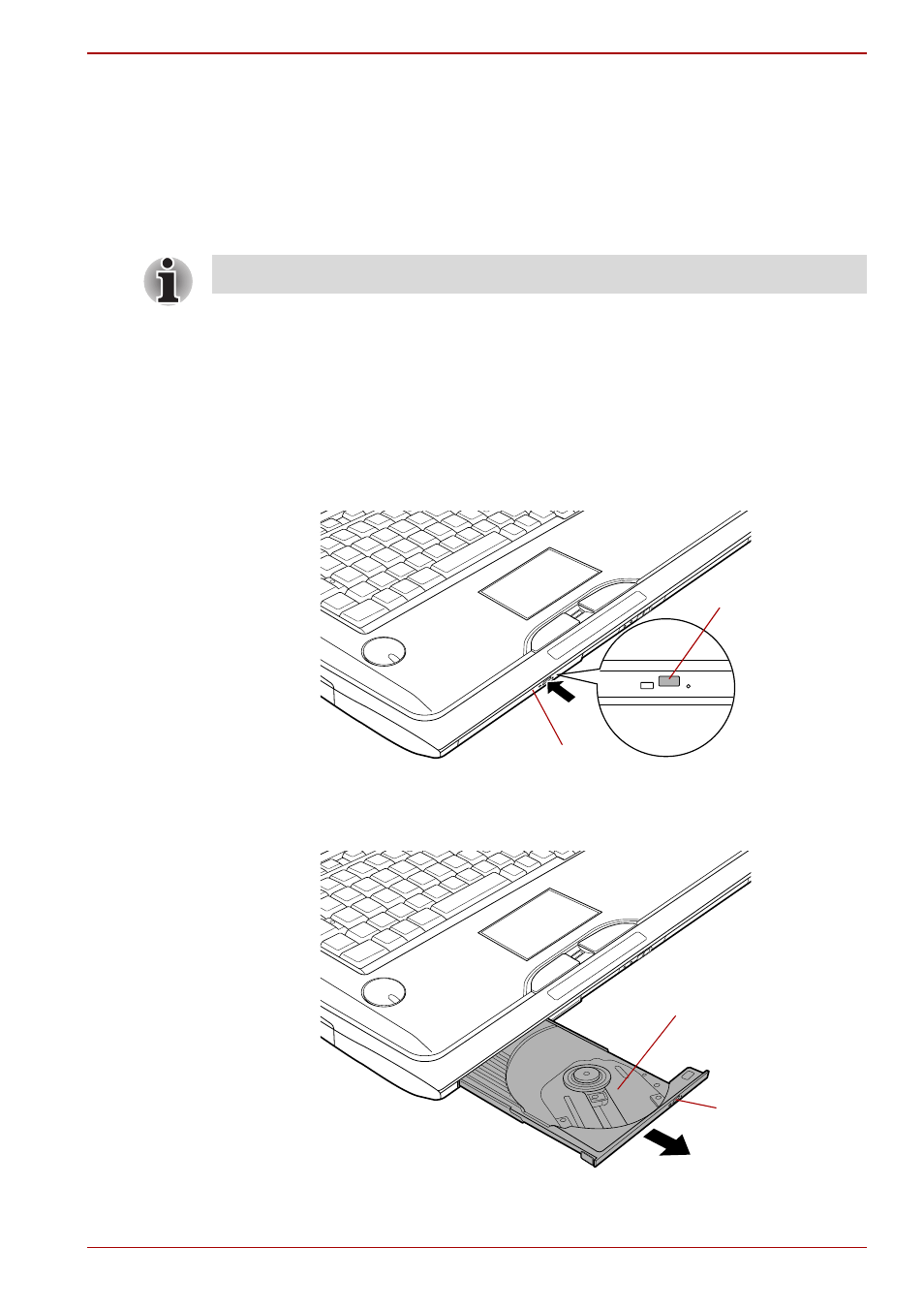 Using optical disc drives, Using optical disc drives -15, Section | Loading discs | Toshiba Qosmio G50 User Manual | Page 85 / 250