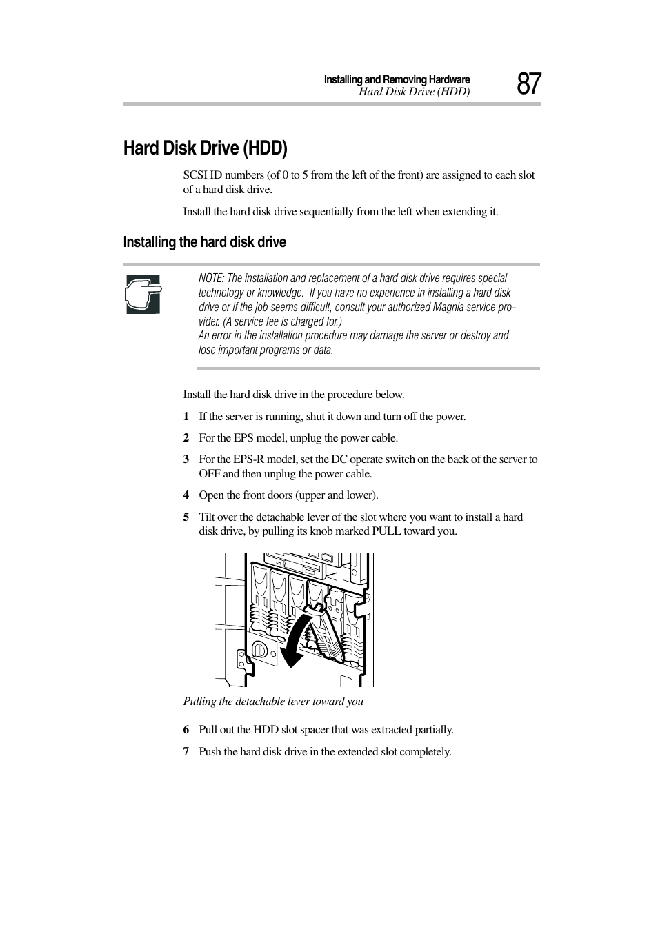 Hard disk drive (hdd) | Toshiba Magnia 3030 User Manual | Page 105 / 244