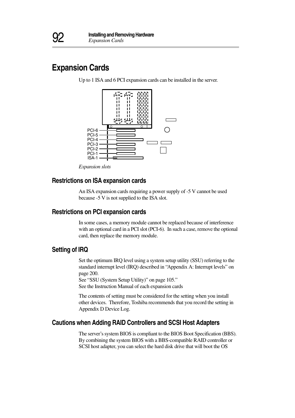 Expansion cards | Toshiba Magnia 3030 User Manual | Page 110 / 244