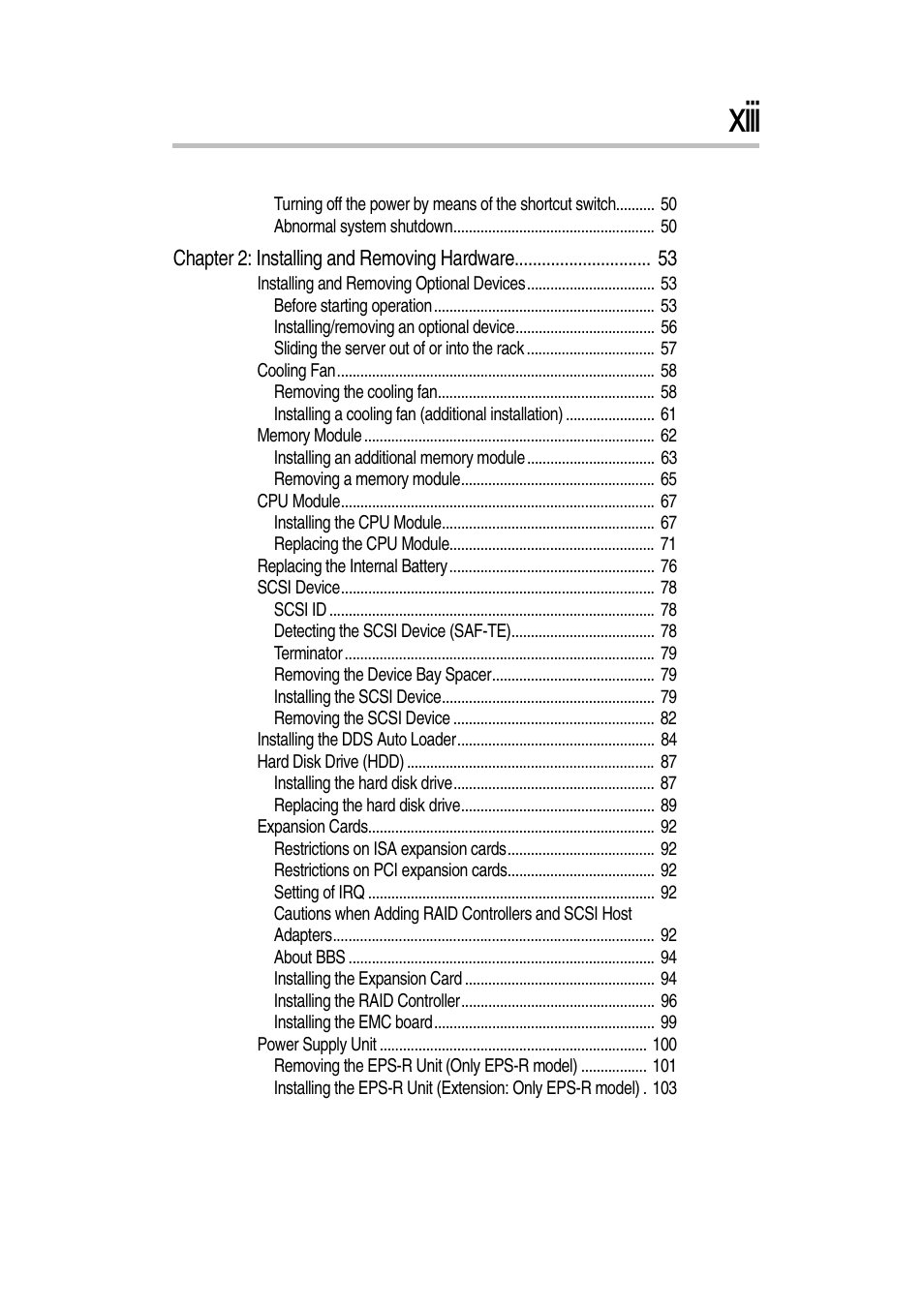 Xiii | Toshiba Magnia 3030 User Manual | Page 13 / 244