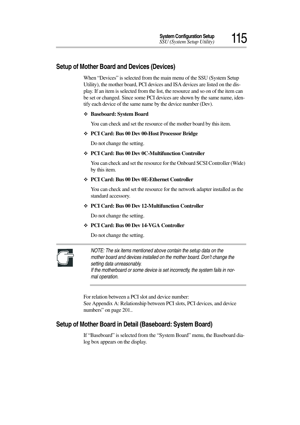 Setup of mother board and devices (devices) | Toshiba Magnia 3030 User Manual | Page 133 / 244