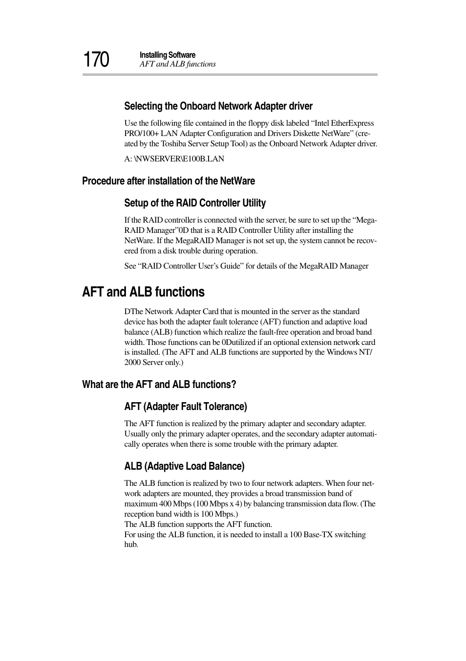 Aft and alb functions | Toshiba Magnia 3030 User Manual | Page 188 / 244