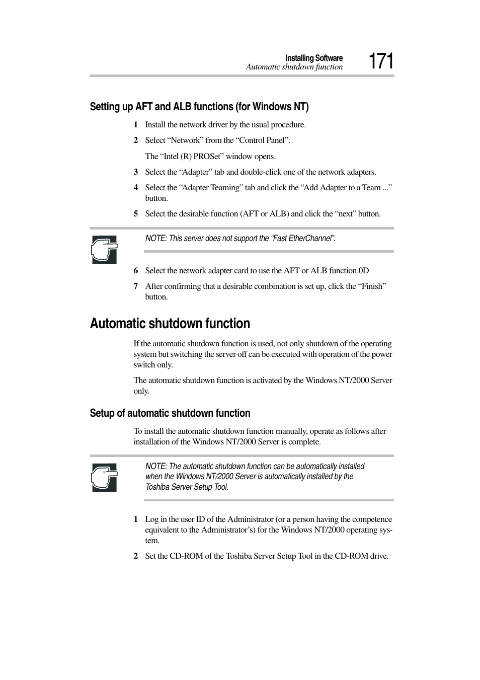 Automatic shutdown function | Toshiba Magnia 3030 User Manual | Page 189 / 244