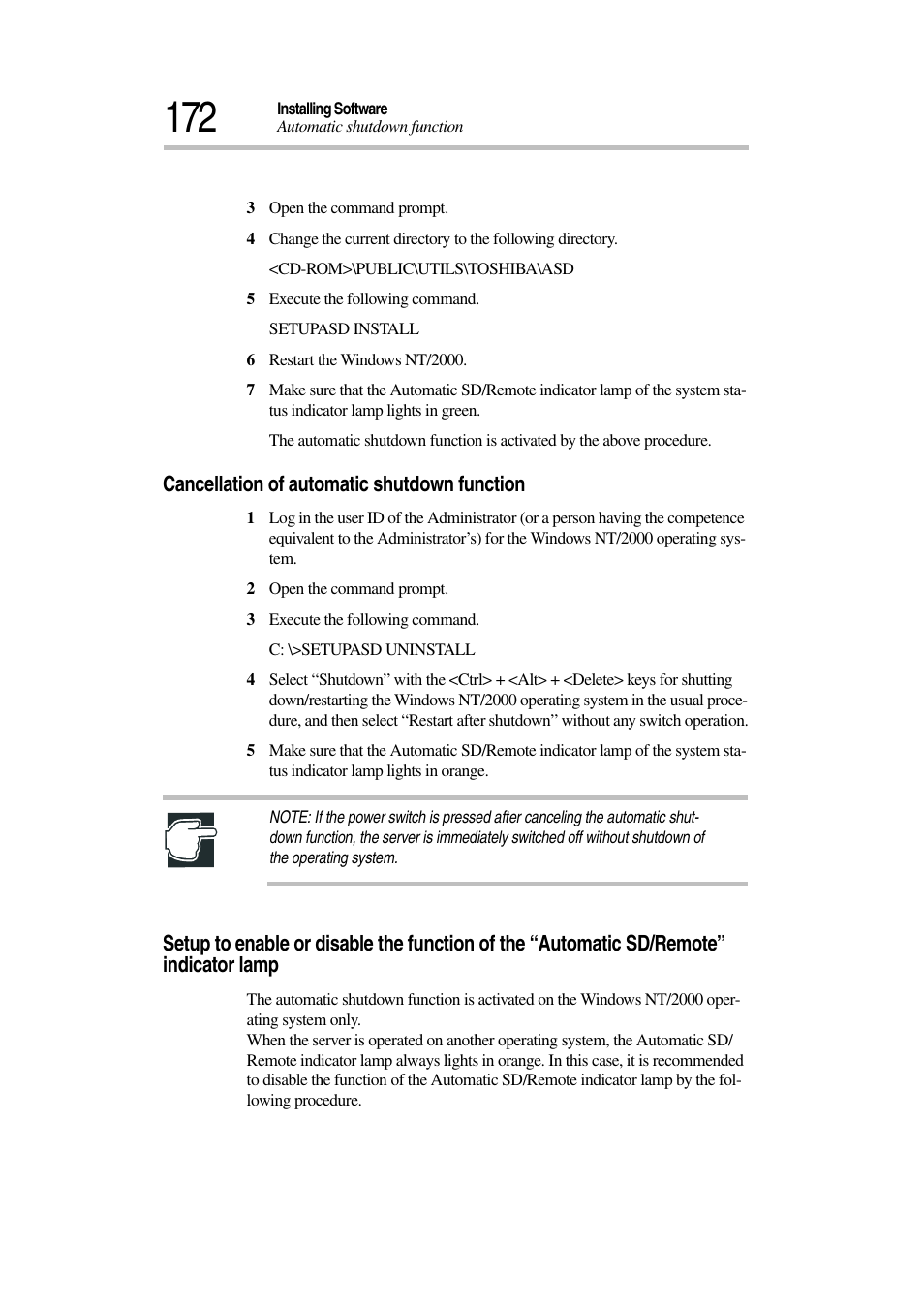Cancellation of automatic shutdown function | Toshiba Magnia 3030 User Manual | Page 190 / 244
