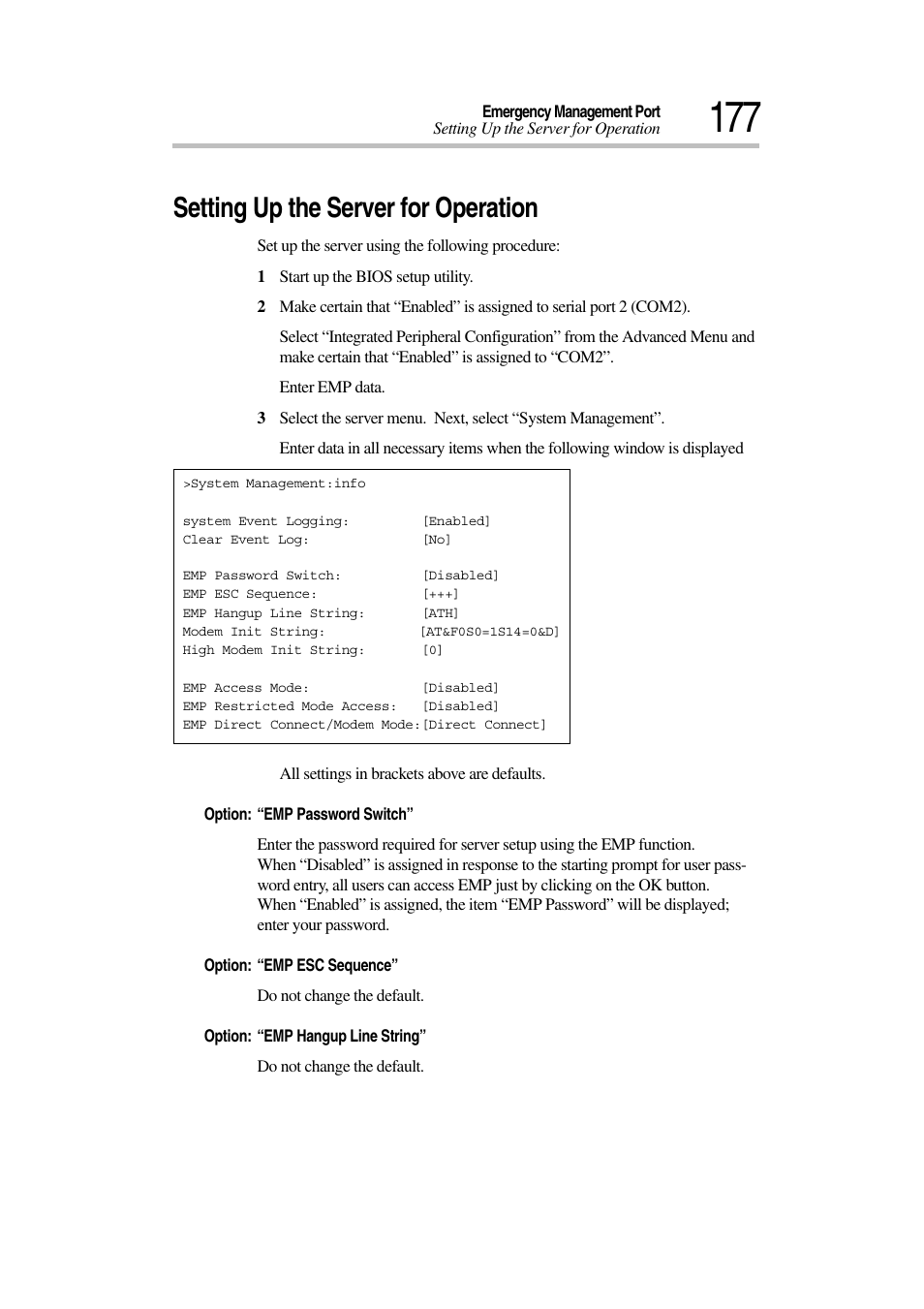 Setting up the server for operation | Toshiba Magnia 3030 User Manual | Page 195 / 244