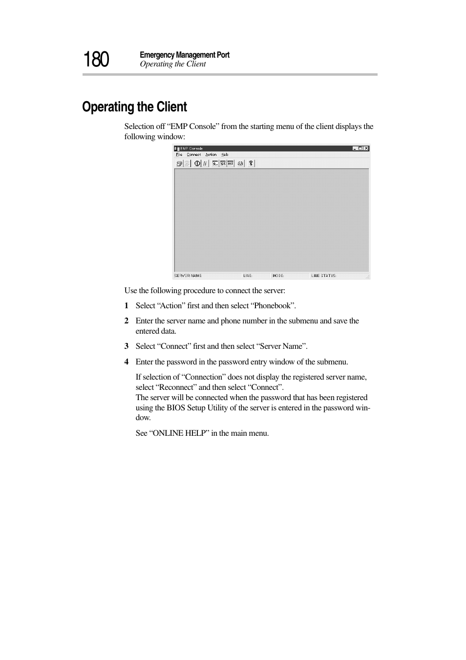 Operating the client | Toshiba Magnia 3030 User Manual | Page 198 / 244