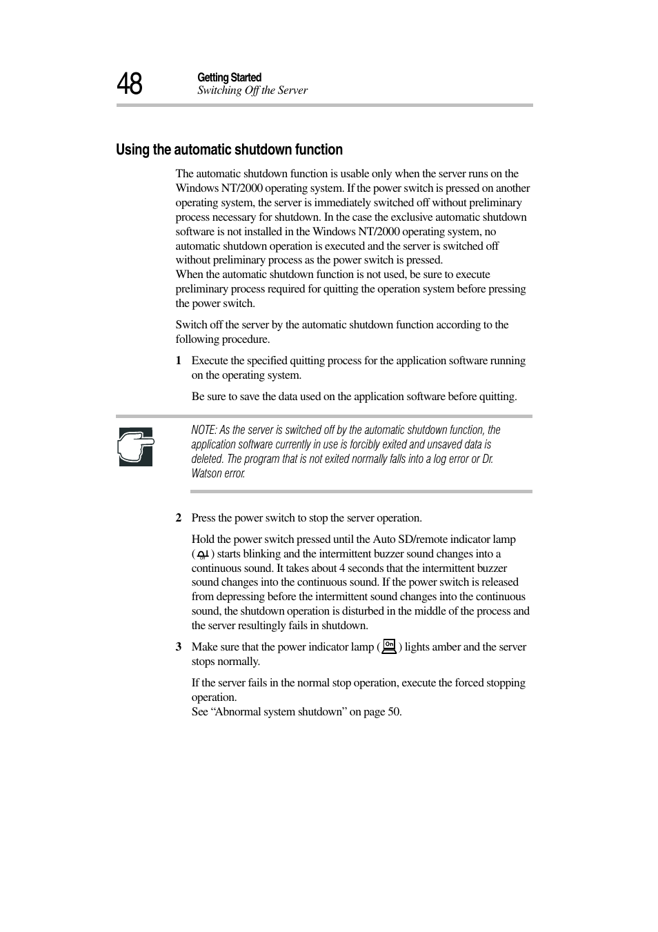 Using the automatic shutdown function | Toshiba Magnia 3030 User Manual | Page 66 / 244