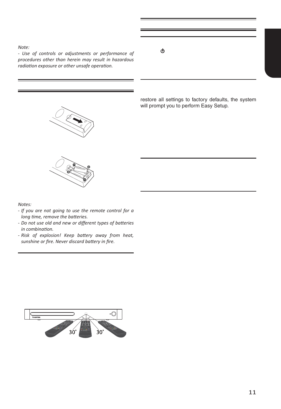 4 preparation, English 11 | Toshiba BDX4400 User Manual | Page 11 / 58