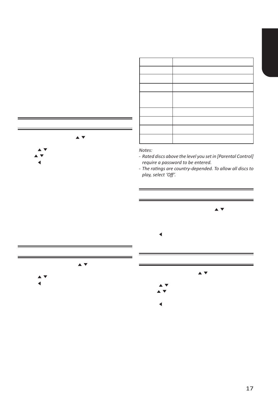 English 17 | Toshiba BDX4400 User Manual | Page 17 / 58