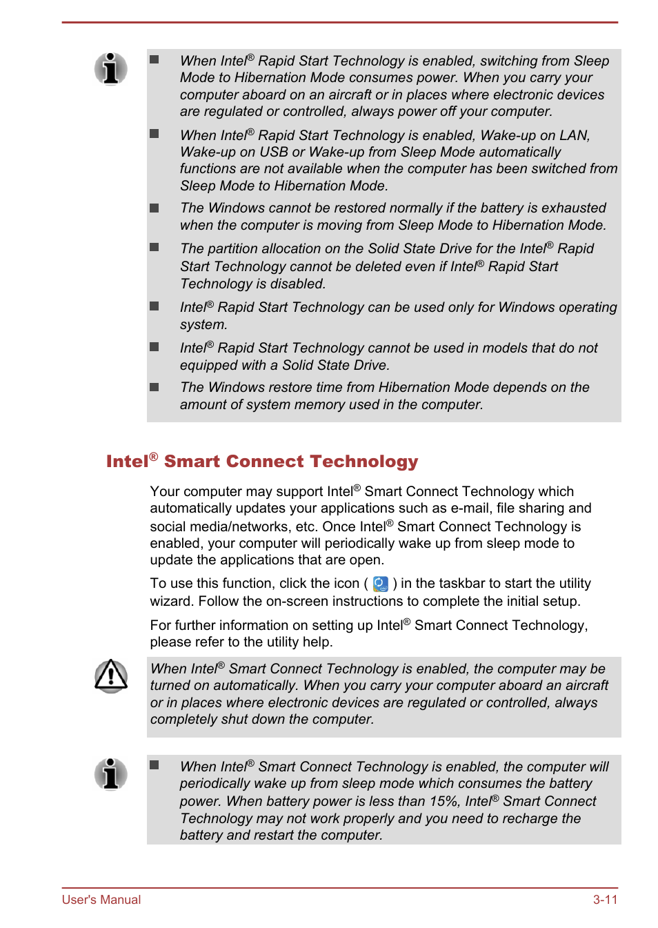 Intel® smart connect technology, Intel, Smart connect technology | Toshiba KIRA User Manual | Page 40 / 107