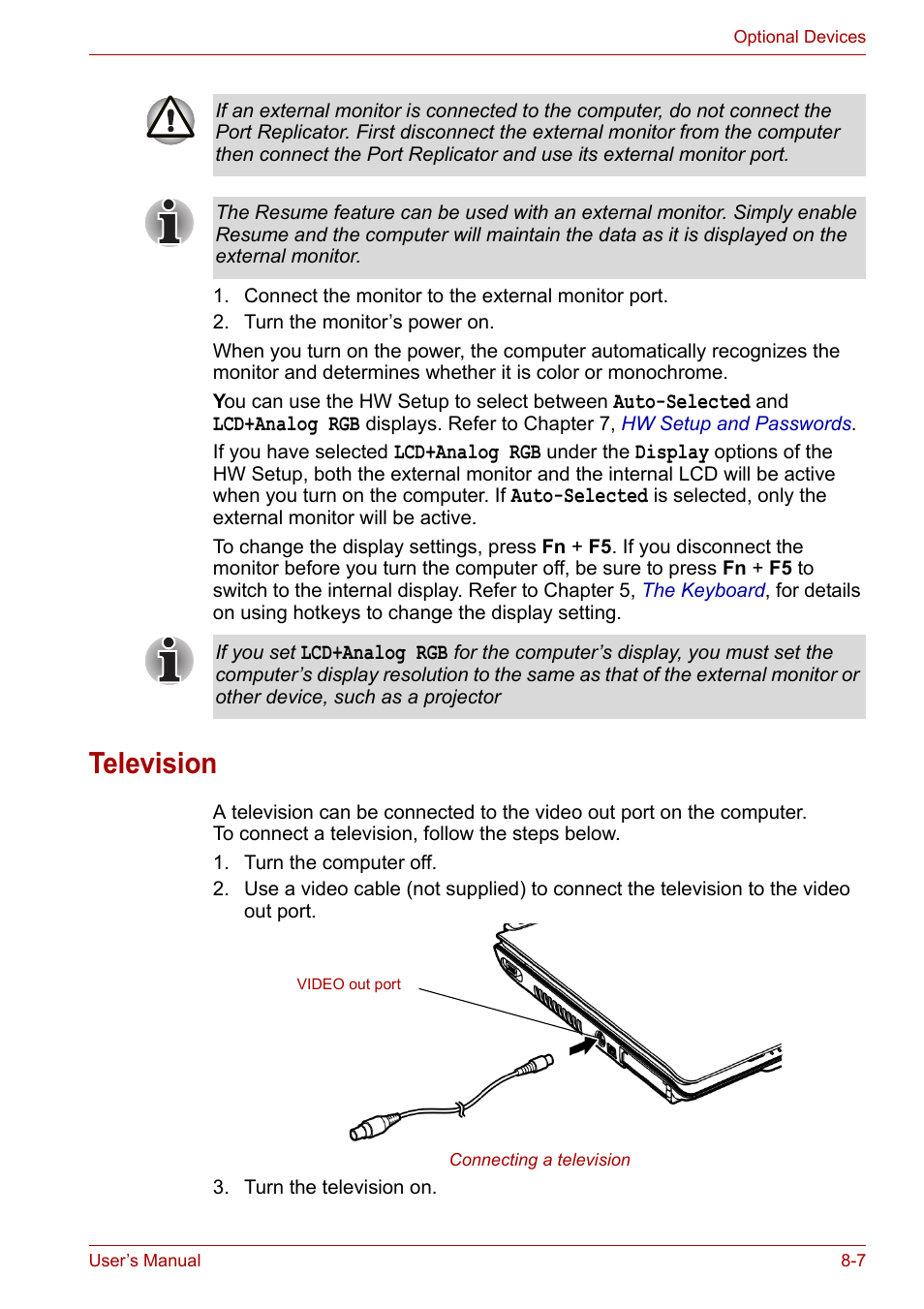 Television, Television -7 | Toshiba Equium A100 (PSAA4) User Manual | Page 115 / 162