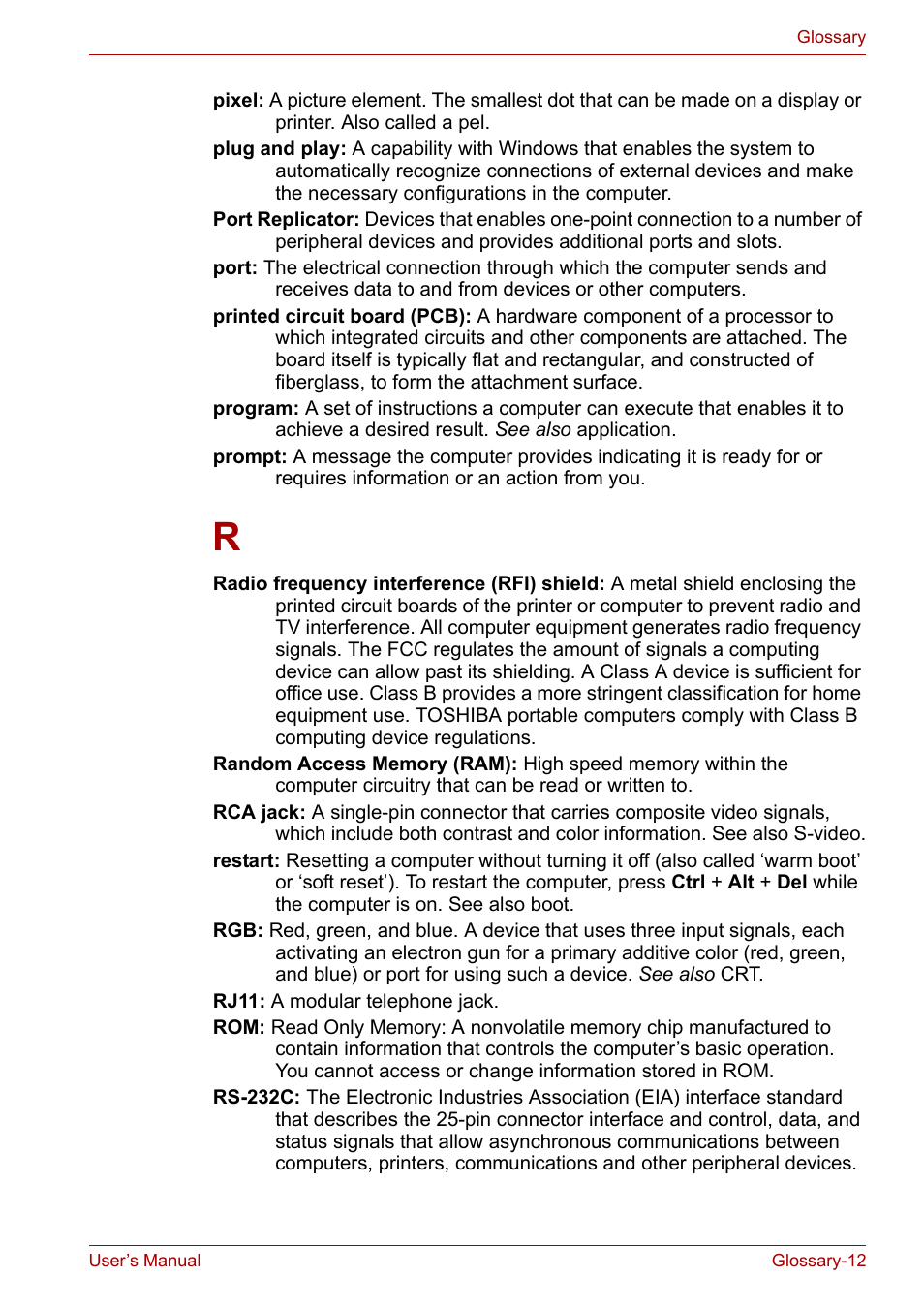 Toshiba Equium A100 (PSAA4) User Manual | Page 157 / 162