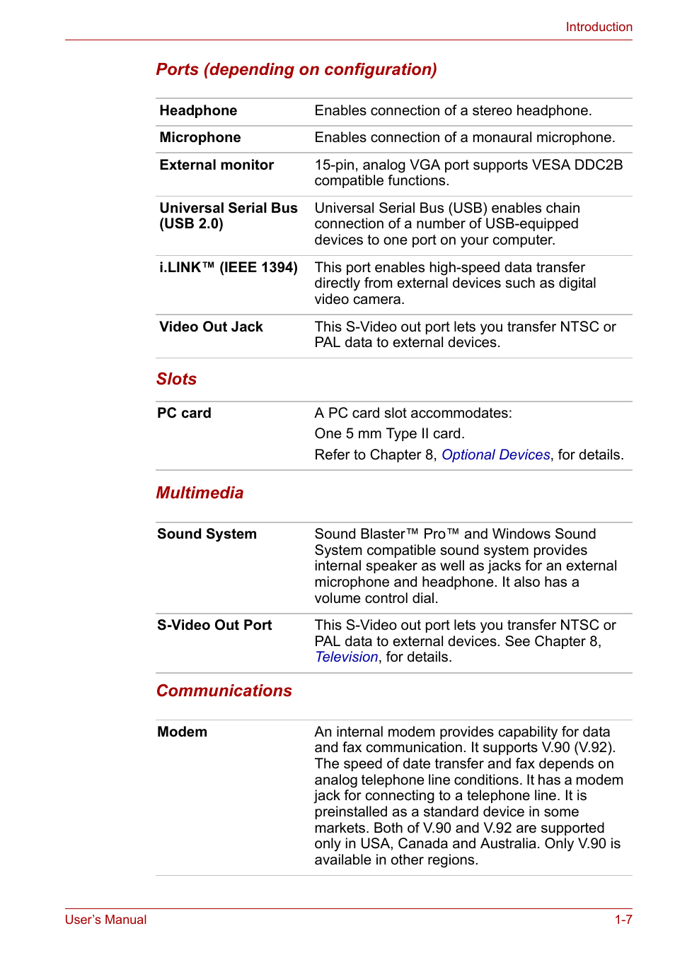 Toshiba Equium A100 (PSAA4) User Manual | Page 26 / 162