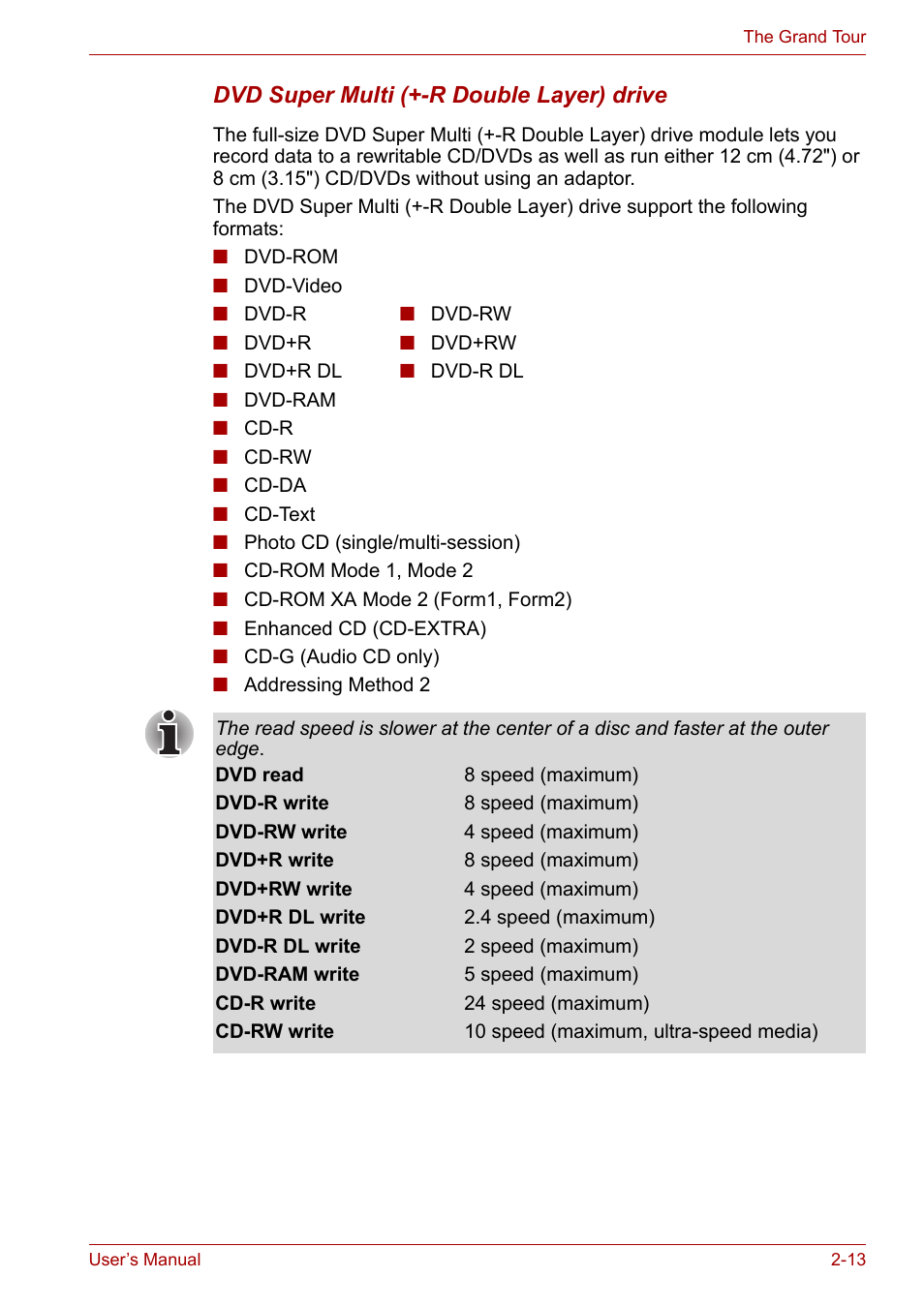 Toshiba Equium A100 (PSAA4) User Manual | Page 45 / 162