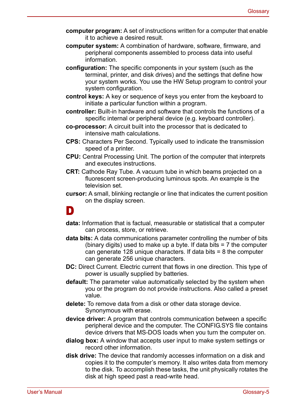 Toshiba Equium L20 User Manual | Page 167 / 178