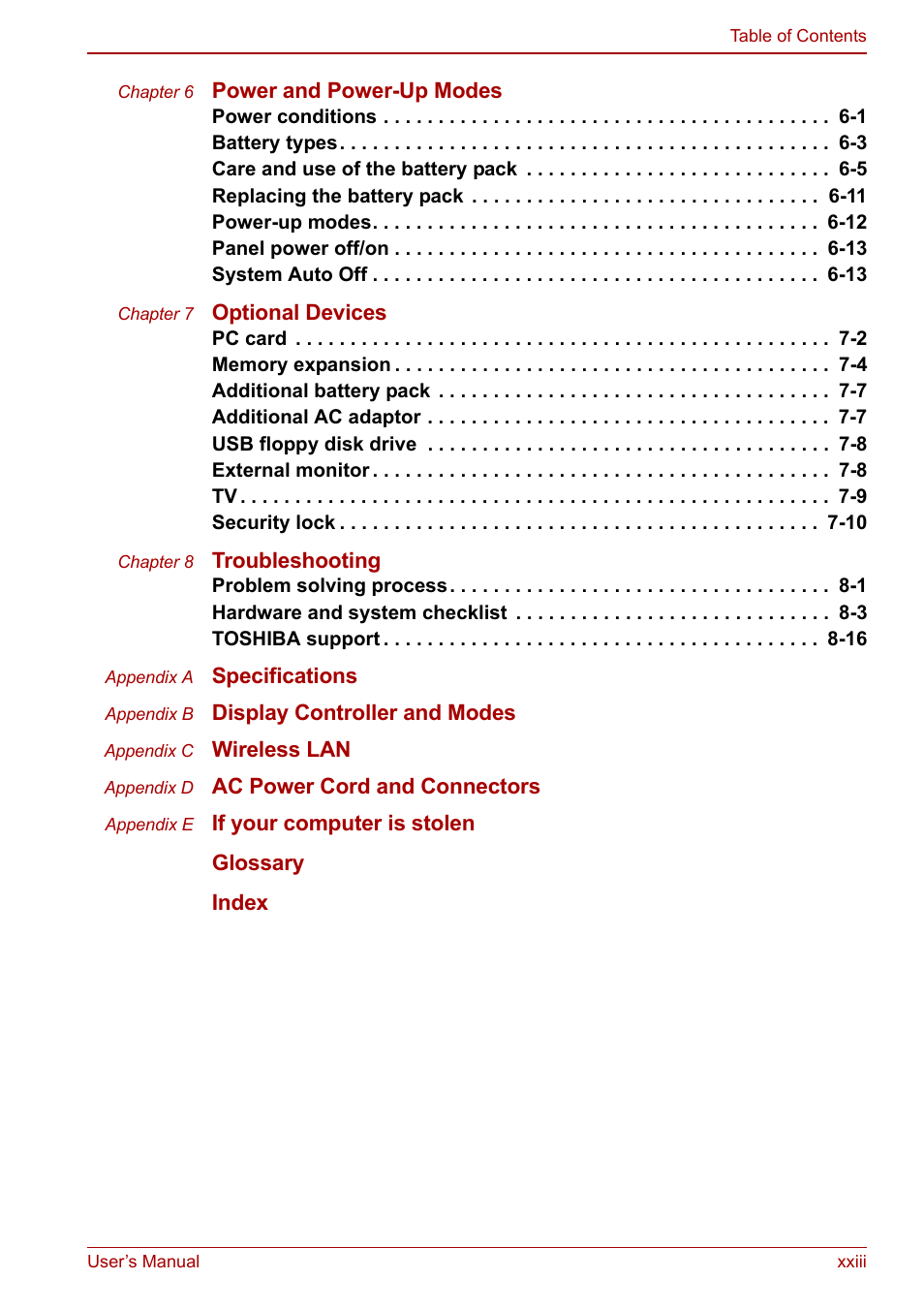 Toshiba Equium L20 User Manual | Page 23 / 178