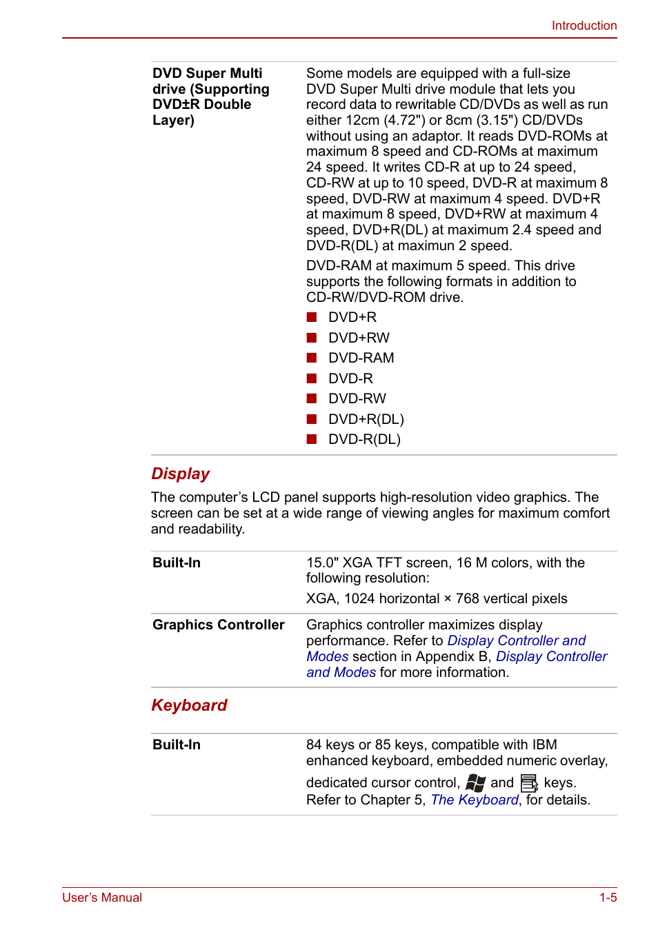 Toshiba Equium L20 User Manual | Page 33 / 178