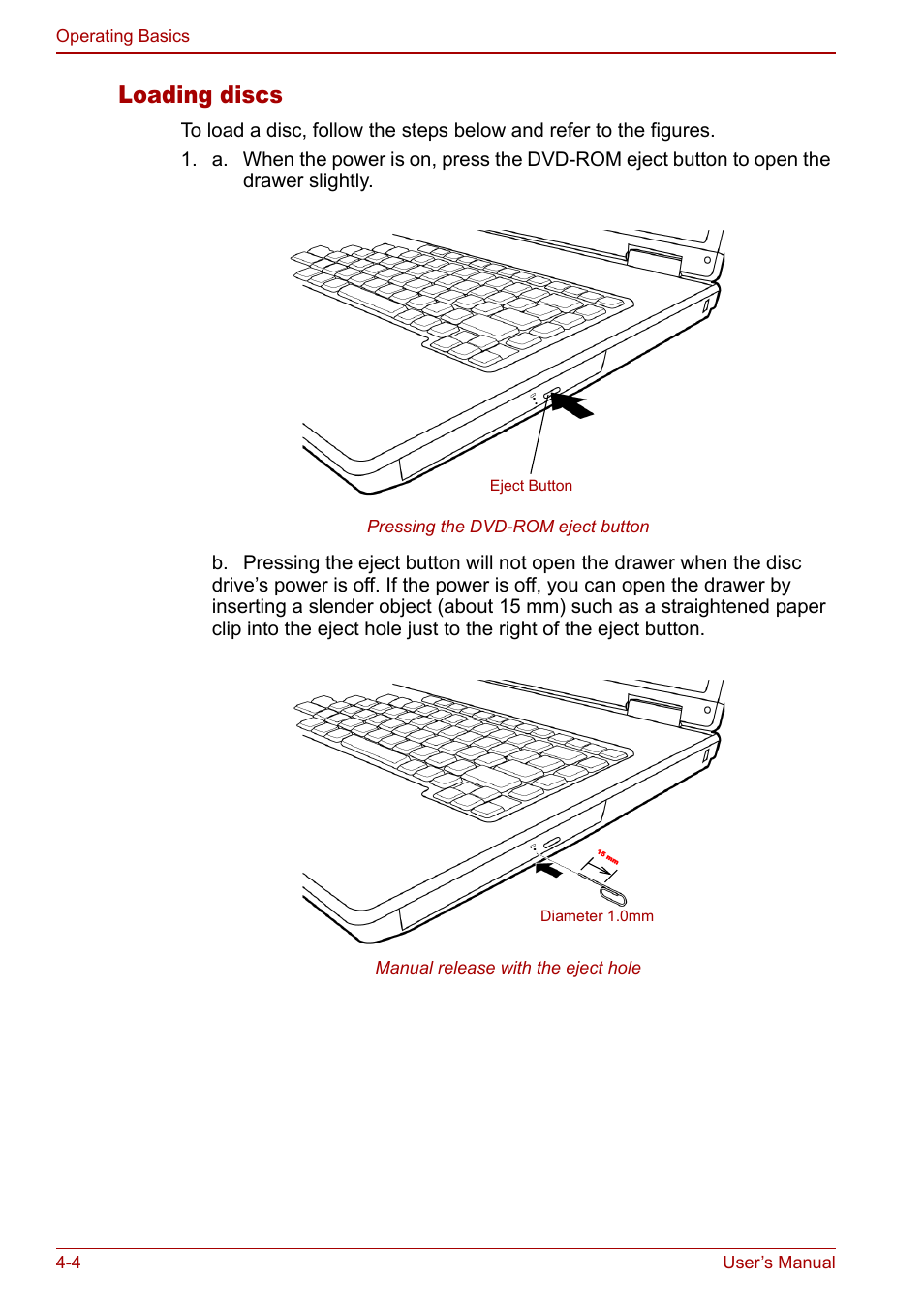 Loading discs | Toshiba Equium L20 User Manual | Page 72 / 178