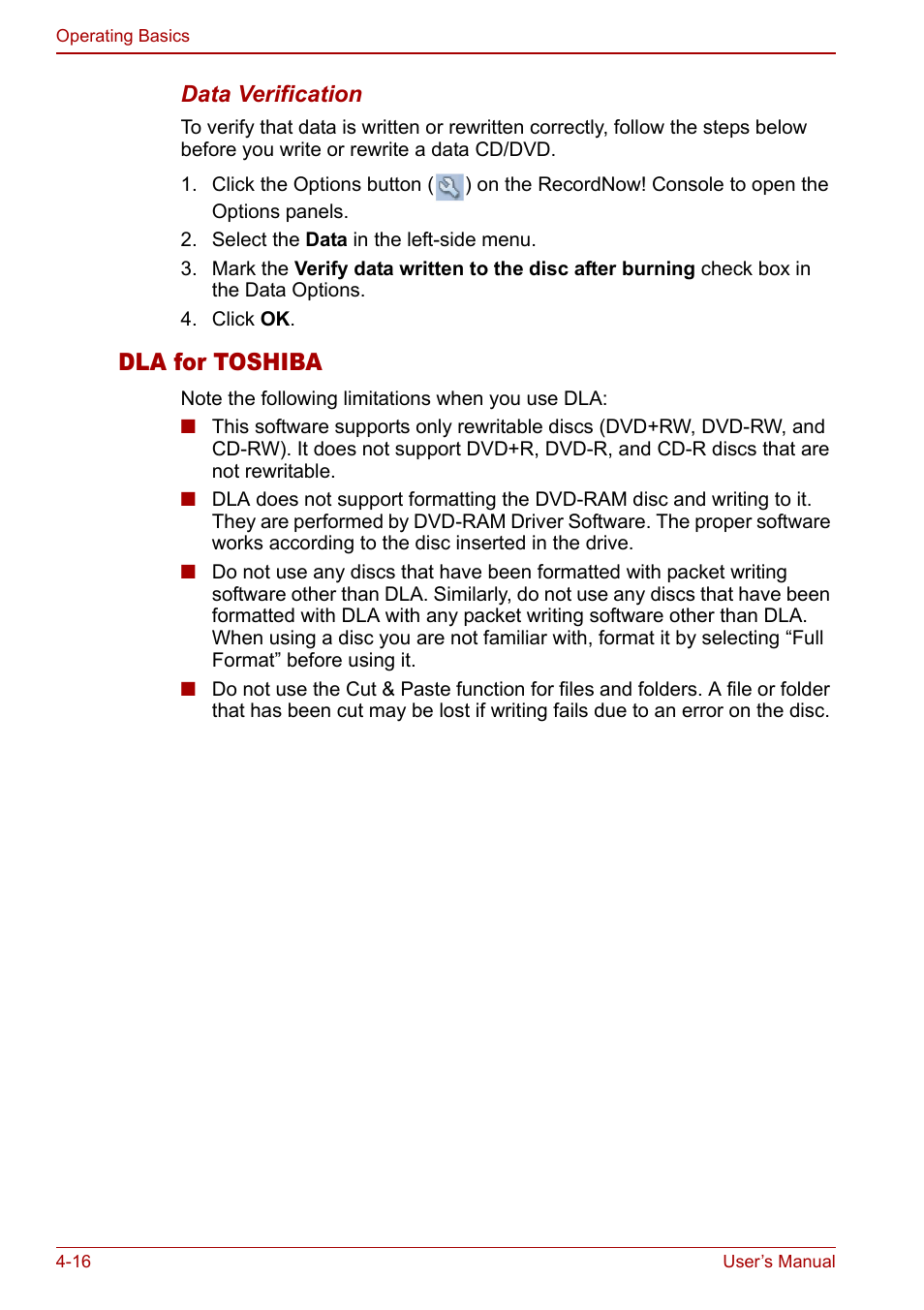 Dla for toshiba | Toshiba Equium L20 User Manual | Page 84 / 178