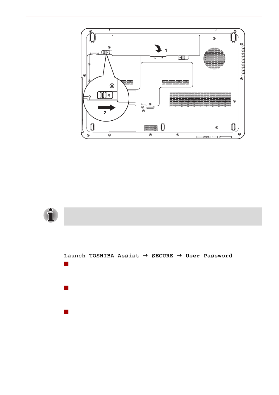 Toshiba password utility, Toshiba password utility -11, User password | Toshiba SATELLITE A500 User Manual | Page 145 / 234