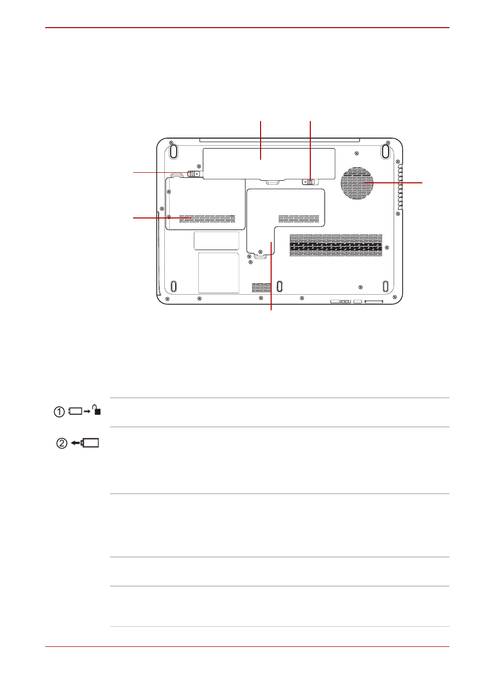 Underside, Underside -7 | Toshiba SATELLITE A500 User Manual | Page 47 / 234