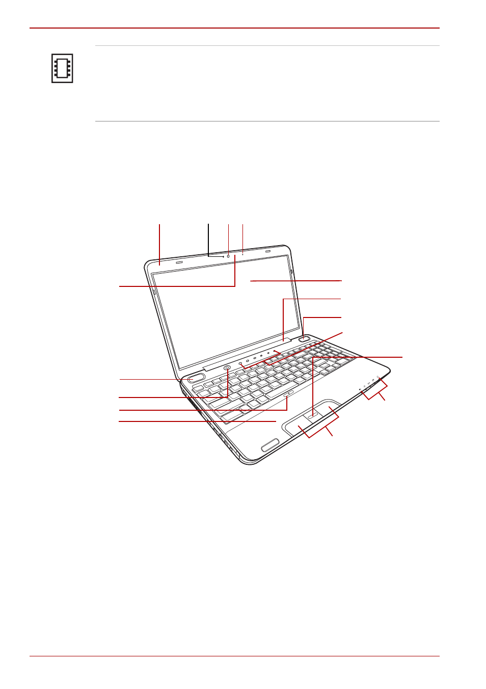 Front with the display open, Front with the display open -8 | Toshiba SATELLITE A500 User Manual | Page 48 / 234