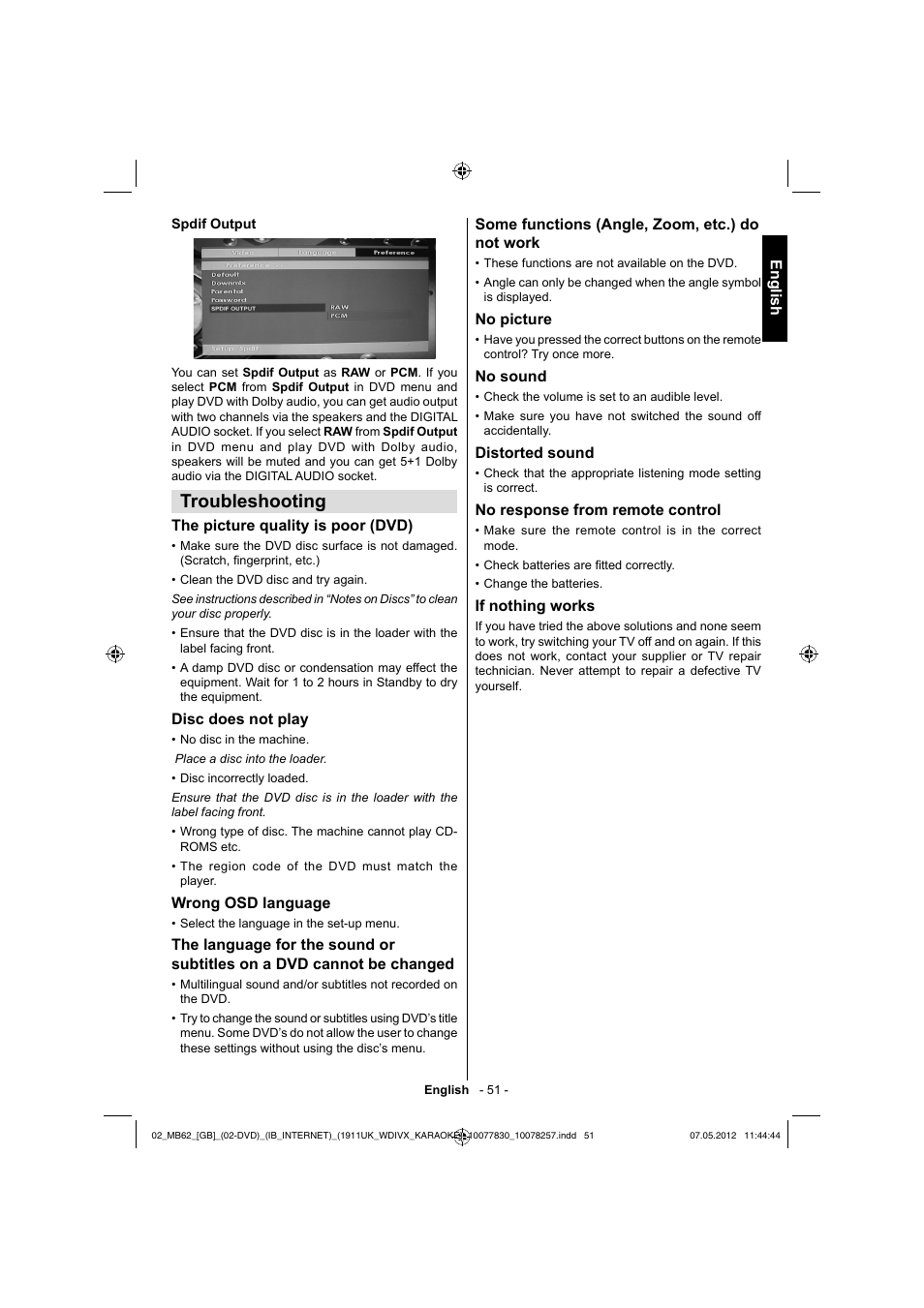 Troubleshooting | Toshiba KL934 User Manual | Page 52 / 56