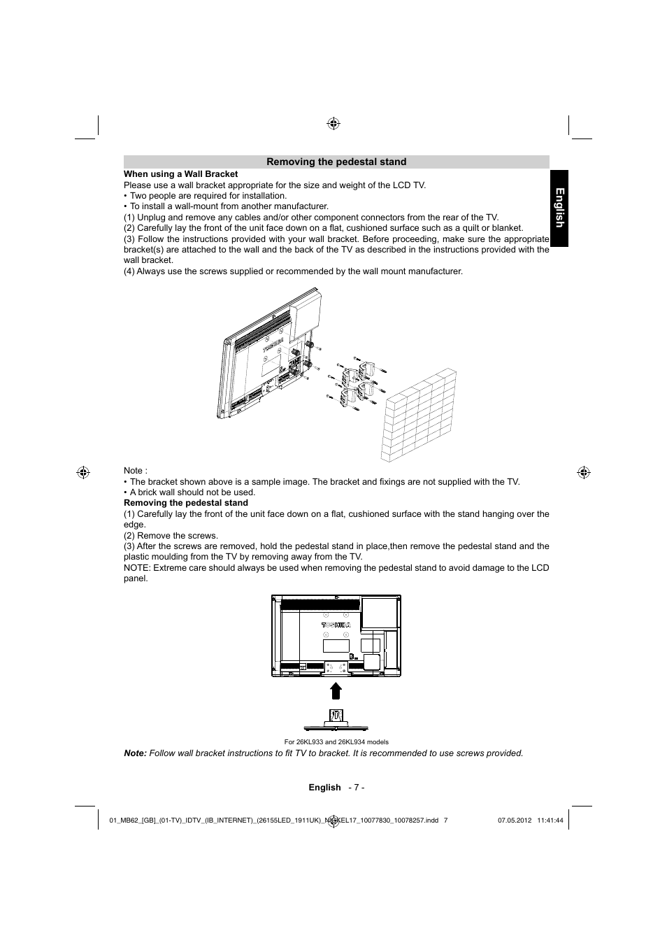 English | Toshiba KL934 User Manual | Page 8 / 56