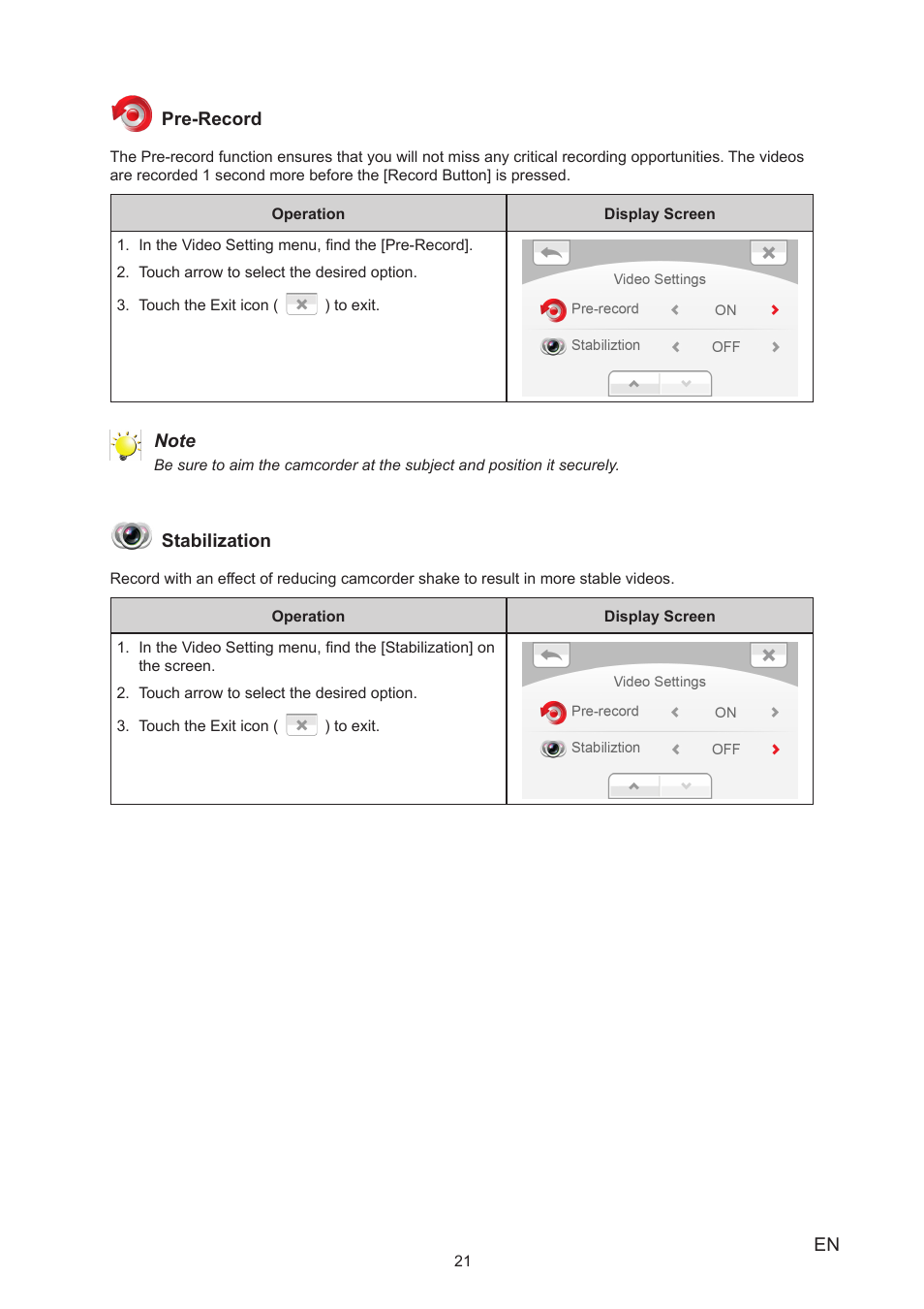 Toshiba Camileo S40 User Manual | Page 21 / 48