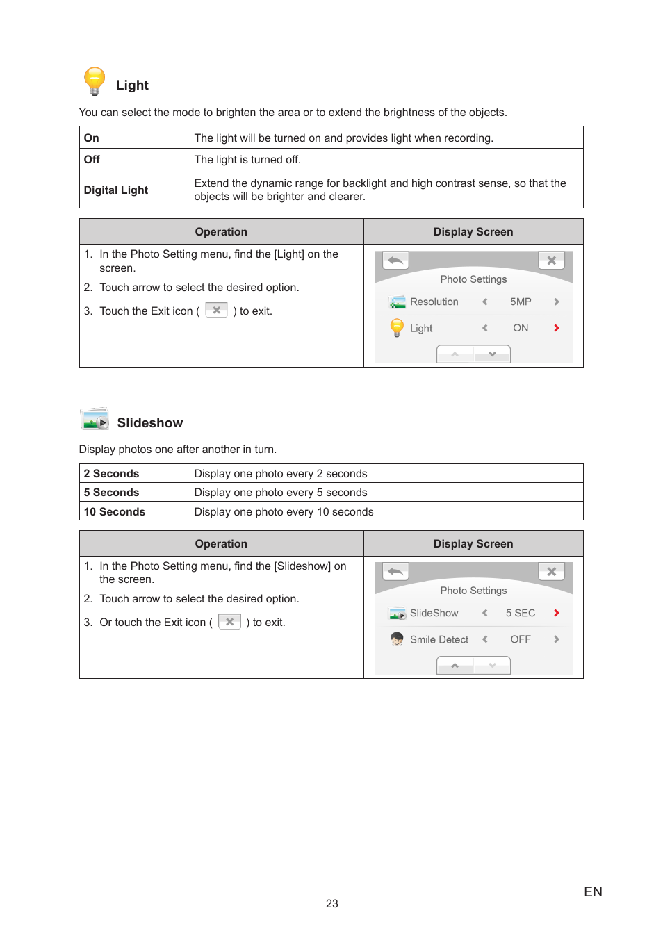 Toshiba Camileo S40 User Manual | Page 23 / 48