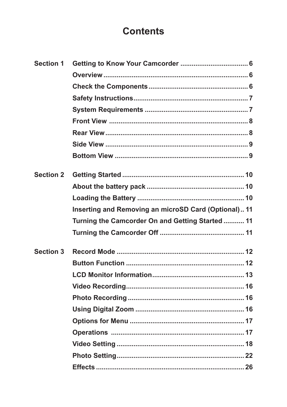 Toshiba Camileo S40 User Manual | Page 3 / 48