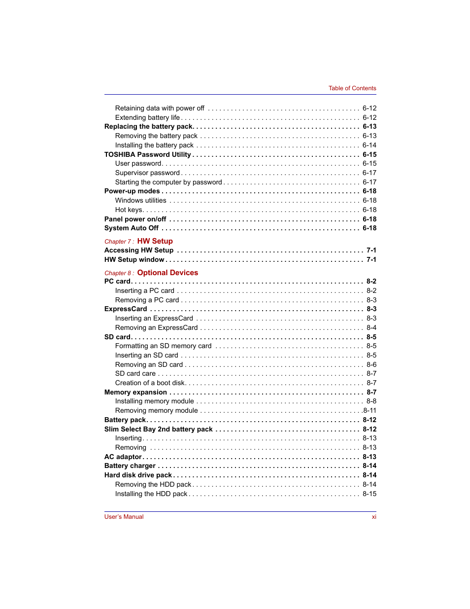 Toshiba Tecra M3 User Manual | Page 11 / 236