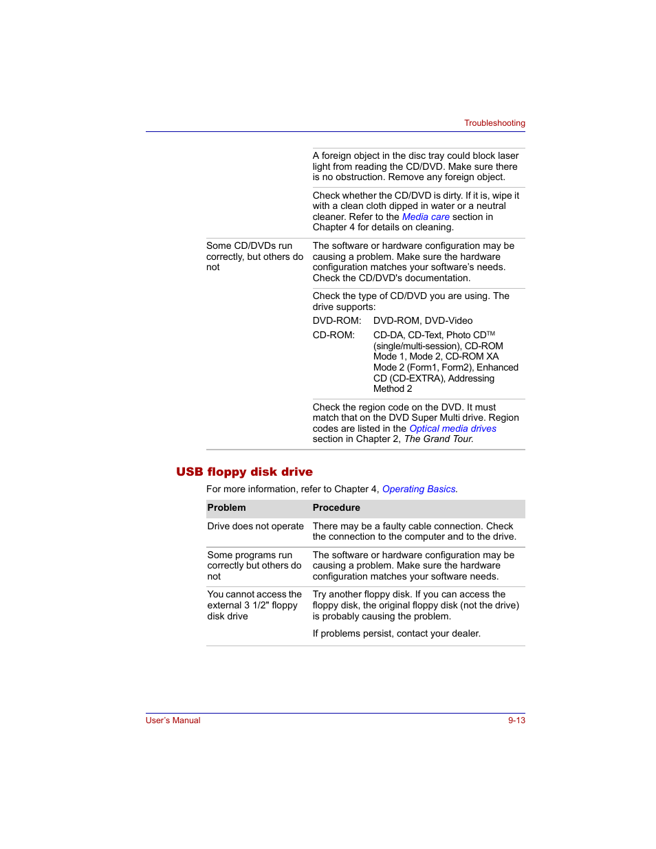 Usb floppy disk drive, Usb floppy disk drive -13 | Toshiba Tecra M3 User Manual | Page 177 / 236