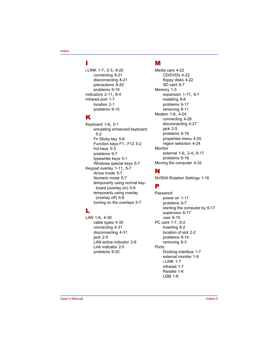 Toshiba Tecra M3 User Manual | Page 233 / 236