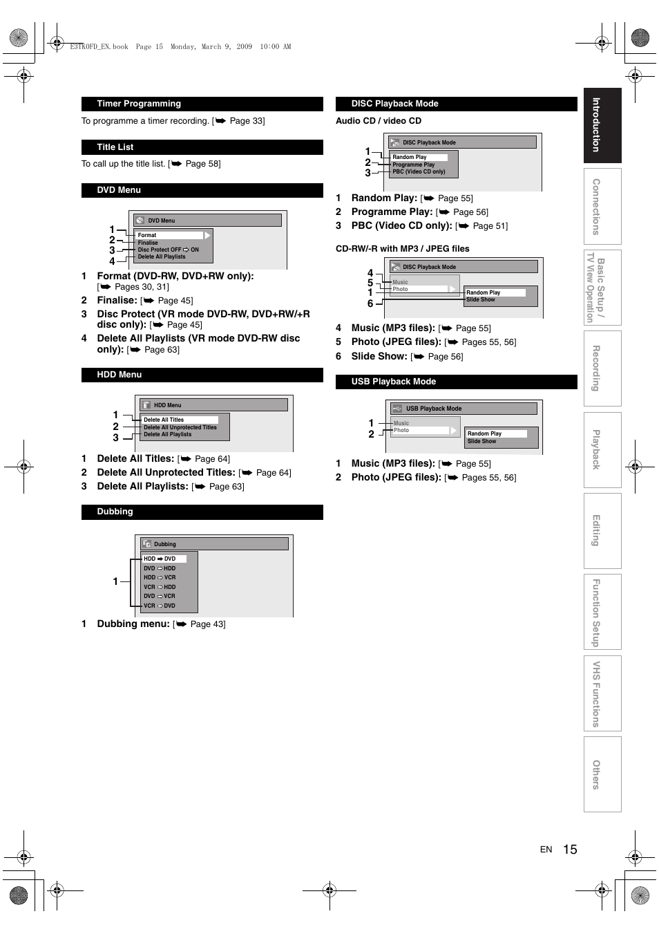 Toshiba RDXV49 User Manual | Page 15 / 84