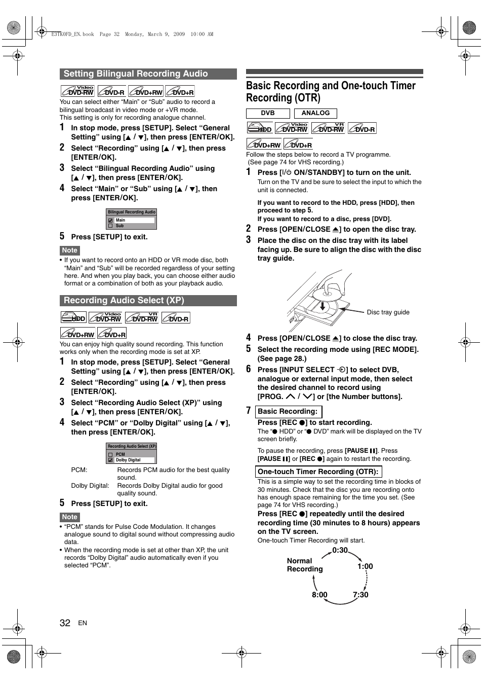 Toshiba RDXV49 User Manual | Page 32 / 84