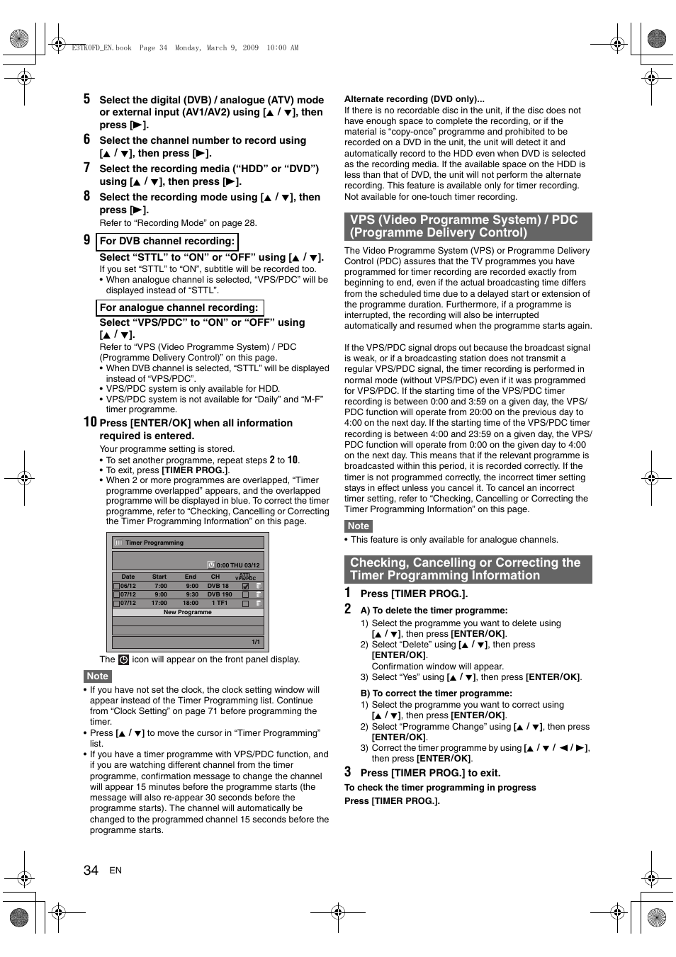 Toshiba RDXV49 User Manual | Page 34 / 84