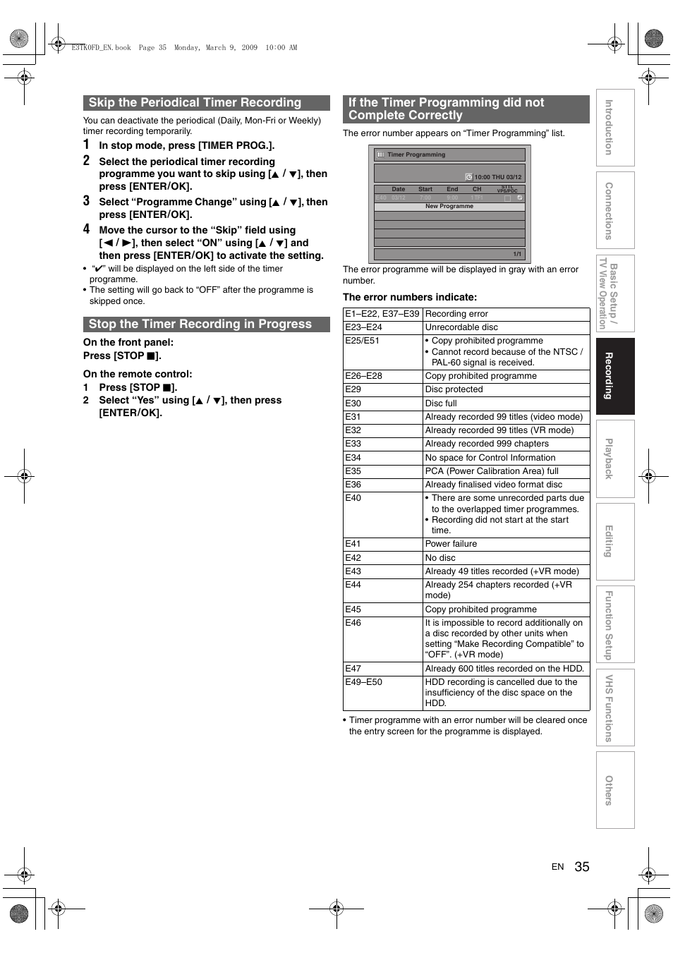 Toshiba RDXV49 User Manual | Page 35 / 84