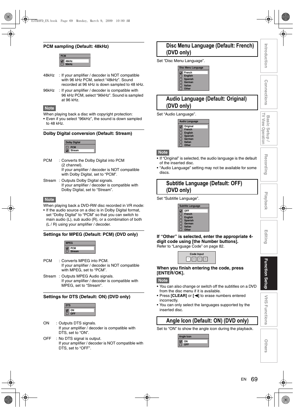 Toshiba RDXV49 User Manual | Page 69 / 84