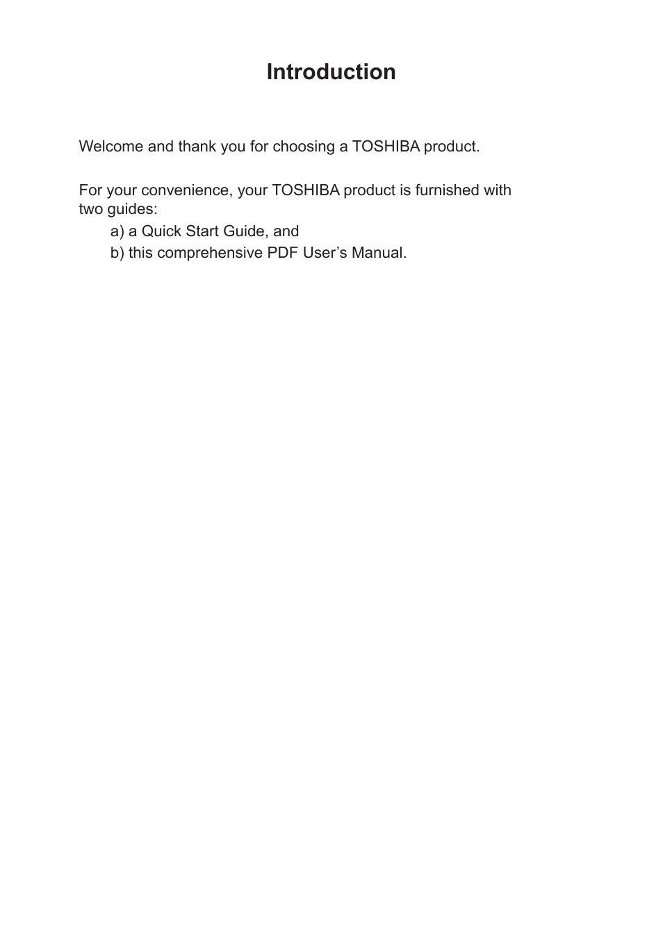 Introduction | Toshiba Camileo Z100 User Manual | Page 2 / 54